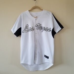 Russell Athletic LAS VEGAS Baseball Jersey Dri-Power White / Navy MenS Medium